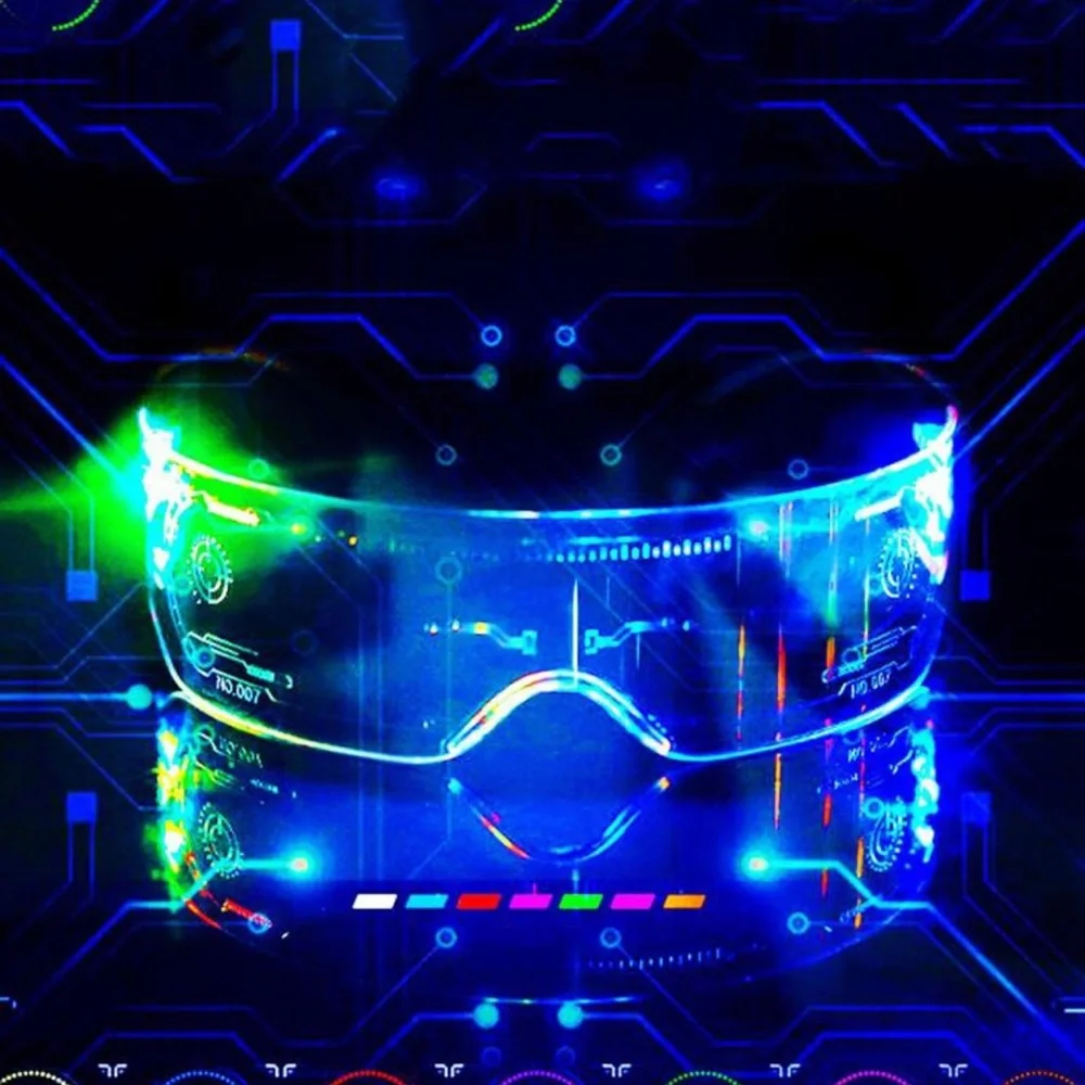 LED FLASHING GLASSES! CLUBS, COSTUME, UNIQUE